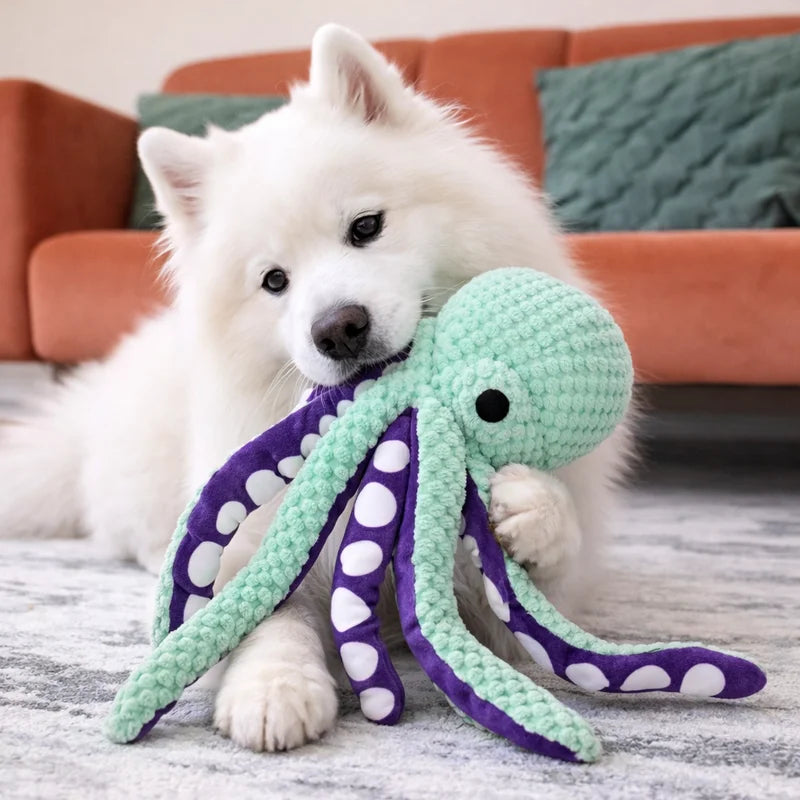 Octopus Dog Toy for Active Play and Mental Stimulation