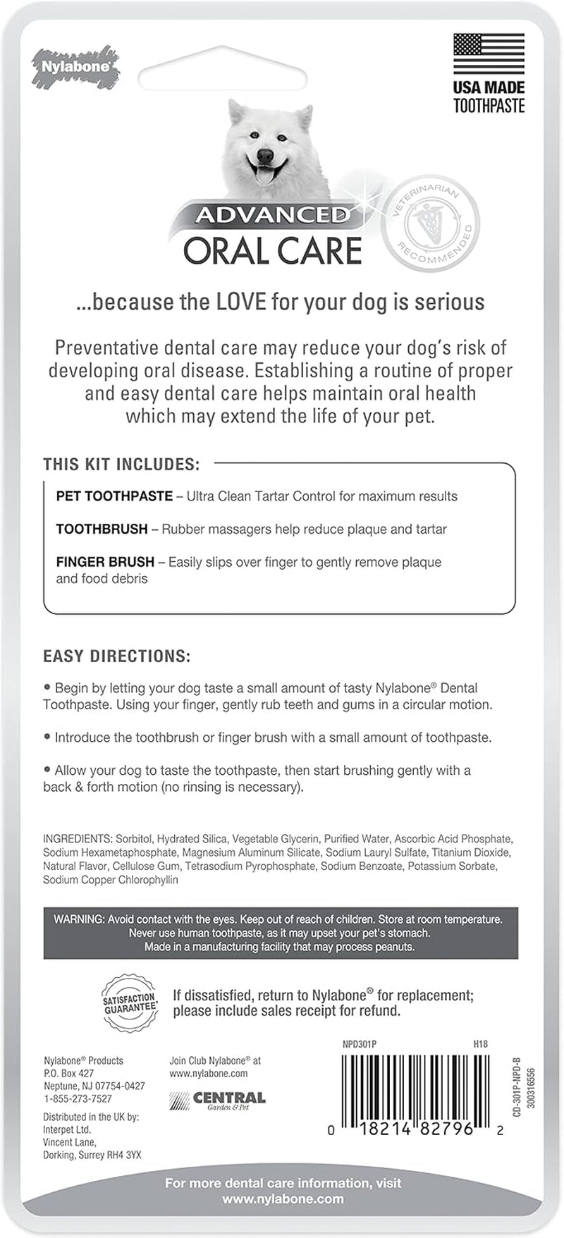Advanced Oral Care Dog Dental Kit Original Flavor 2.5 Oz.