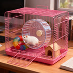 Silent Hamster Wheel Quiet Double Bearing Spinner Gerbil Small Animals Running Wheel for Mice Dwarf Animals Pets Cage