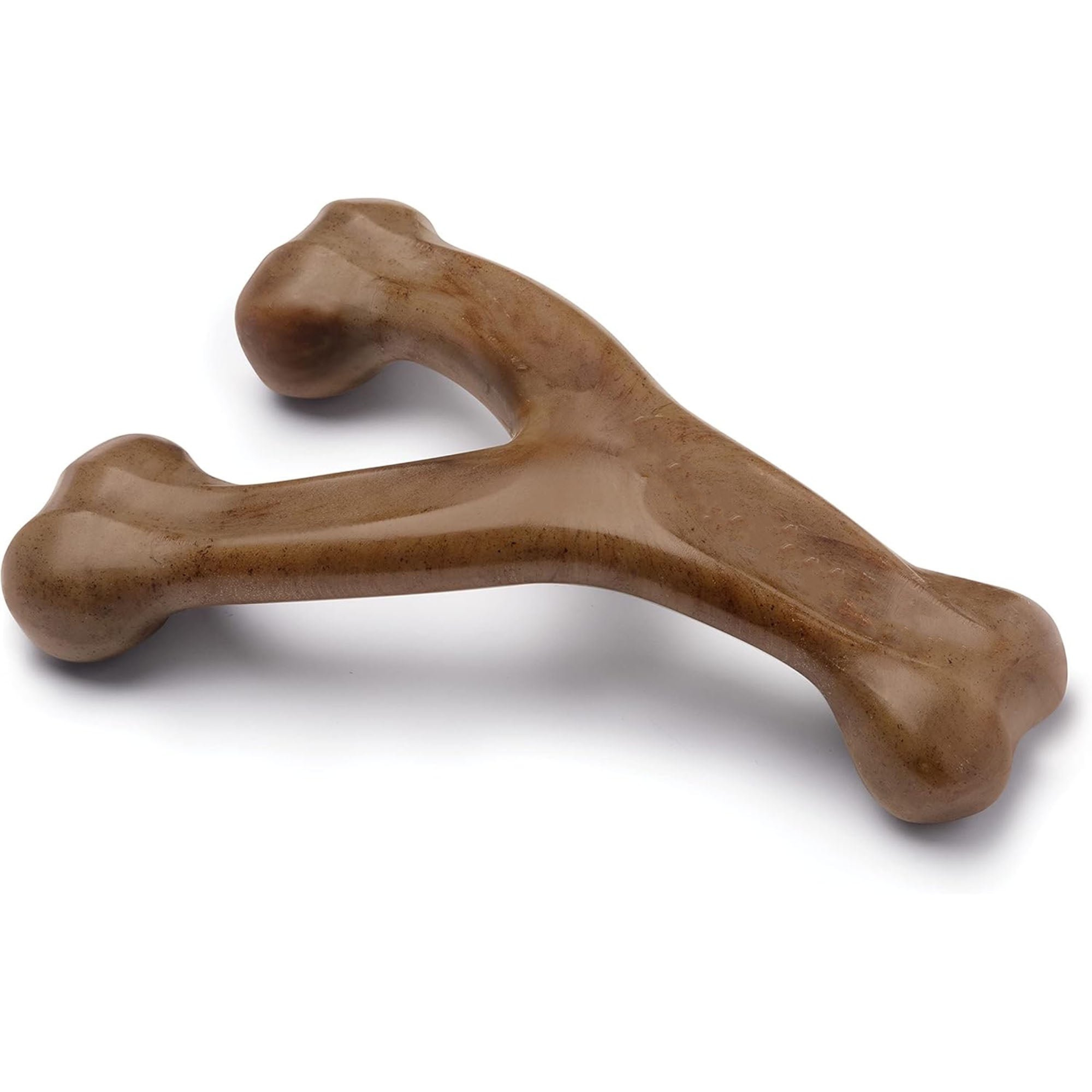 Durable Dog Chew Toy – Wishbone Shape with Real Bacon Flavor