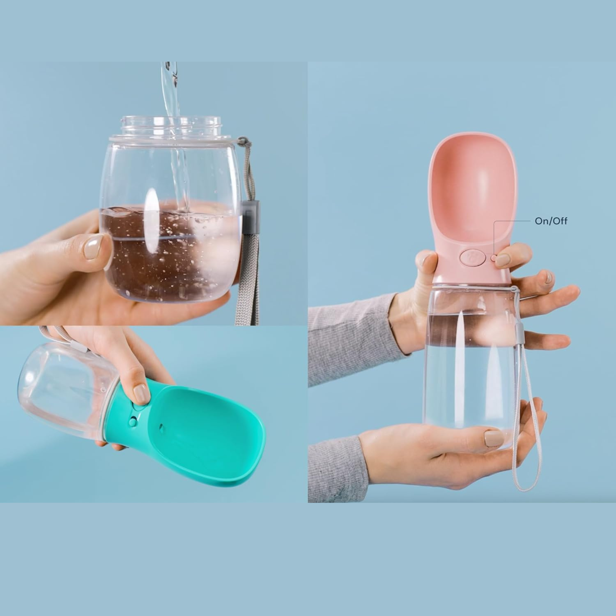 Portable Dog Water Bottle – 19 Oz Leak-Proof Dispenser for Travel & Hiking