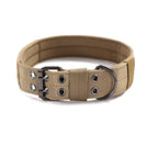Wide Nylon Dog Collar with Metal Buckle – Neoprene Lined