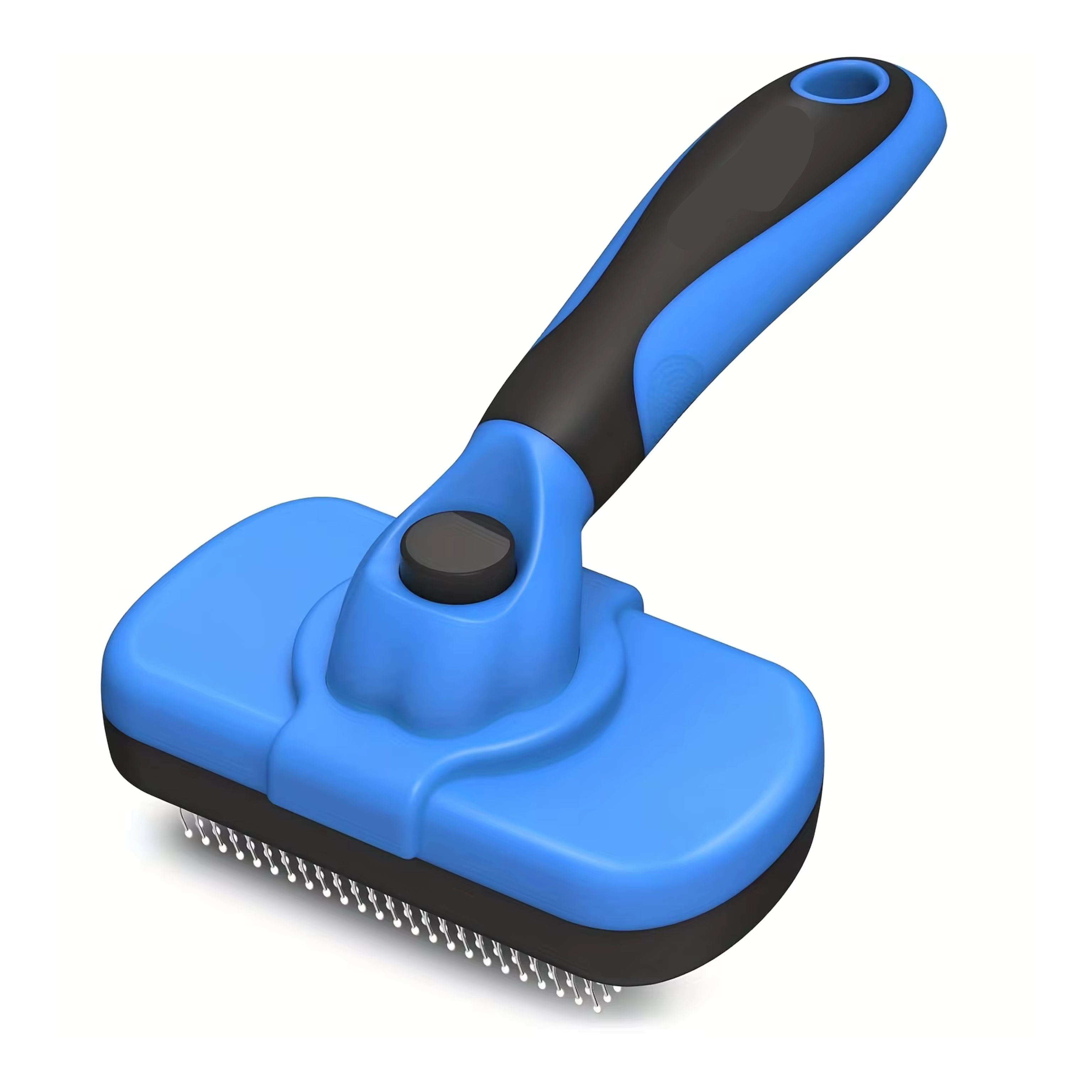 Self-Cleaning Slicker Brush for Dogs and Cats – Ergonomic Grooming Tool with Soft Bristles