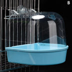 Clear Bird Bath for Cage Parakeet Bird Cage Parrots Bathtub Bath Shower Box Cage for Little Bird Canary Budgerigar Cockatiel