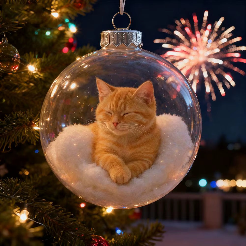 Cat Christmas ball ornament – photo 3