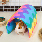 Foldable Guinea Pig Tunnel & Hideout – Rainbow Wave