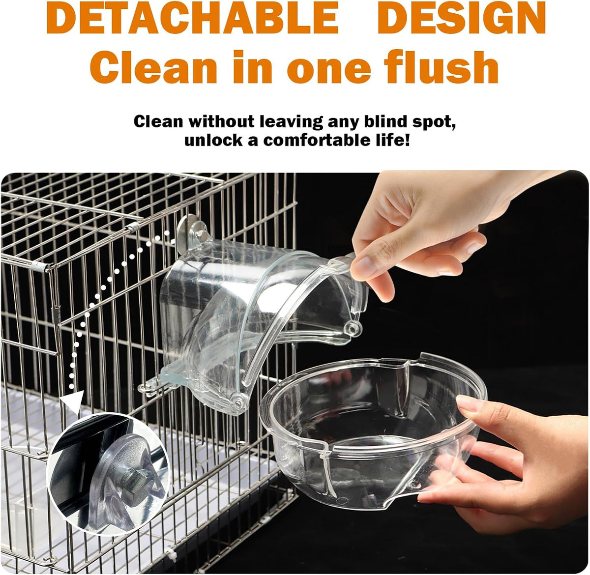 Transparent Hanging Bird Bath – Round Planet Design