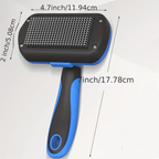 Self-Cleaning Slicker Brush for Dogs and Cats – Ergonomic Grooming Tool with Soft Bristles