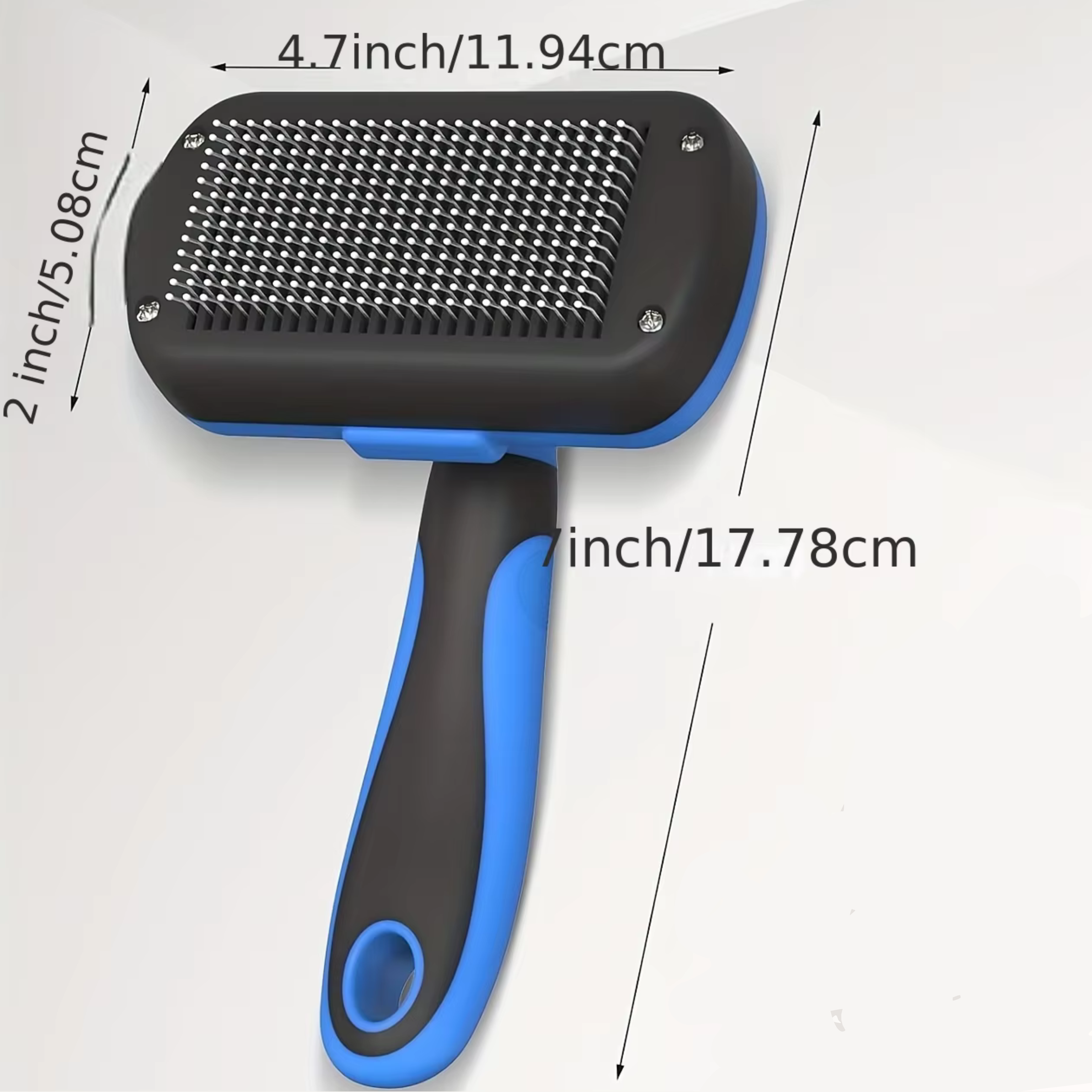 Self-Cleaning Slicker Brush for Dogs and Cats – Ergonomic Grooming Tool with Soft Bristles