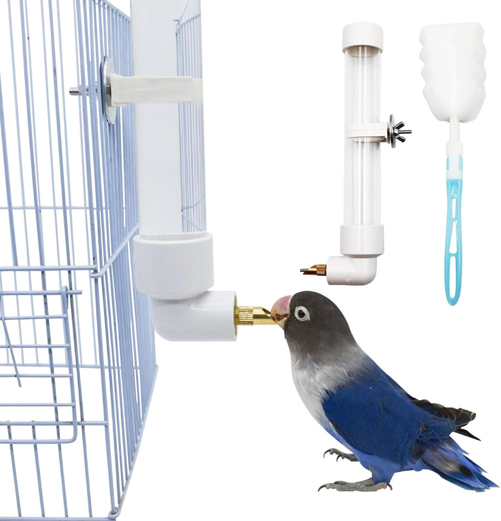 Bird Cage Water Bottle with Cleaning Brush – 130 ml