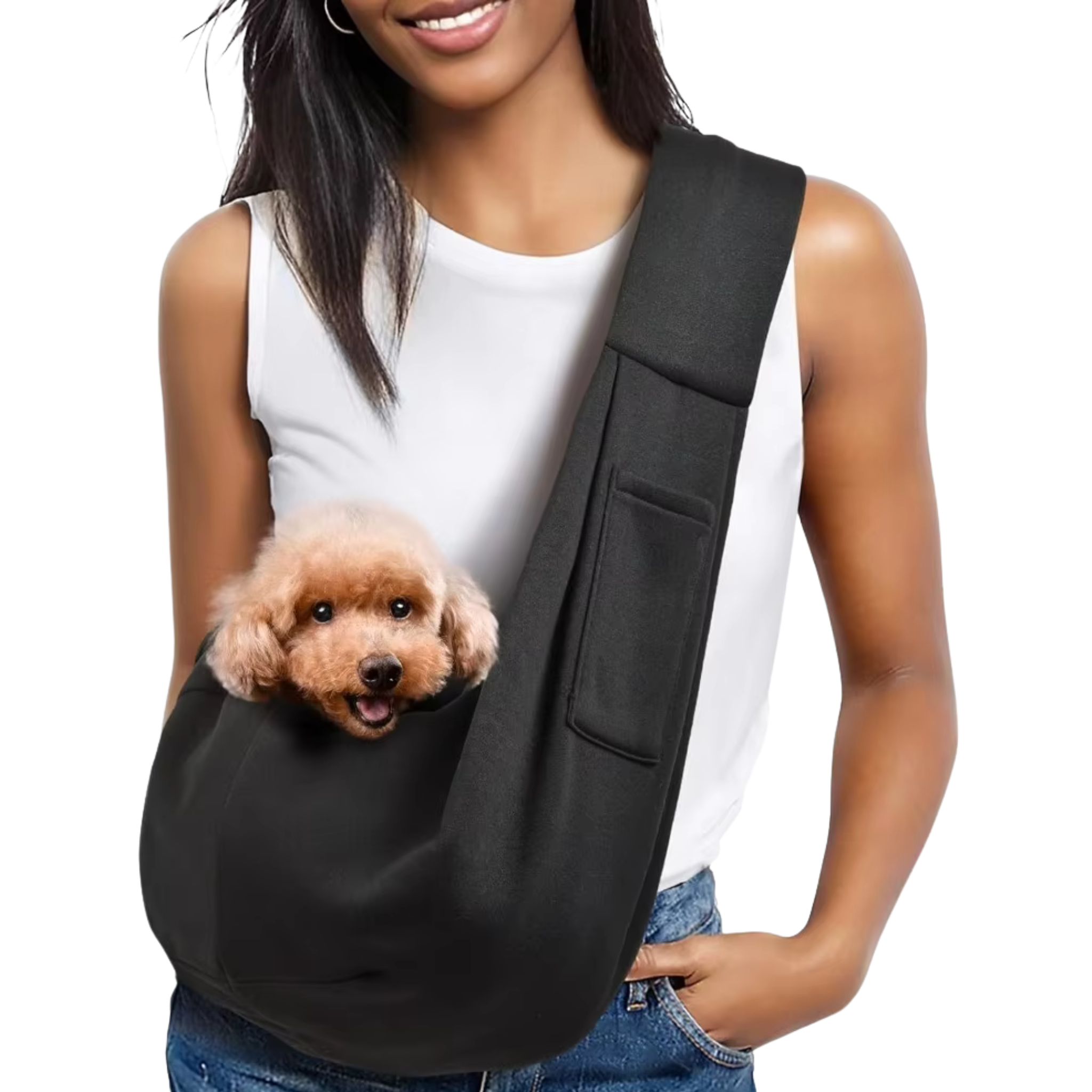 Pet Sling Carrier for Small Dogs and Cats – Hands-Free Travel Shoulder Bag with Safety Belt