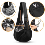 Pet Sling Carrier for Small Dogs and Cats – Hands-Free Travel Shoulder Bag with Safety Belt