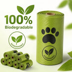Dog Poop Bag Refill Rolls – Green Paw Print, 10-Pack