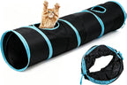 Collapsible Black Play Tunnel for Cats & Rabbits