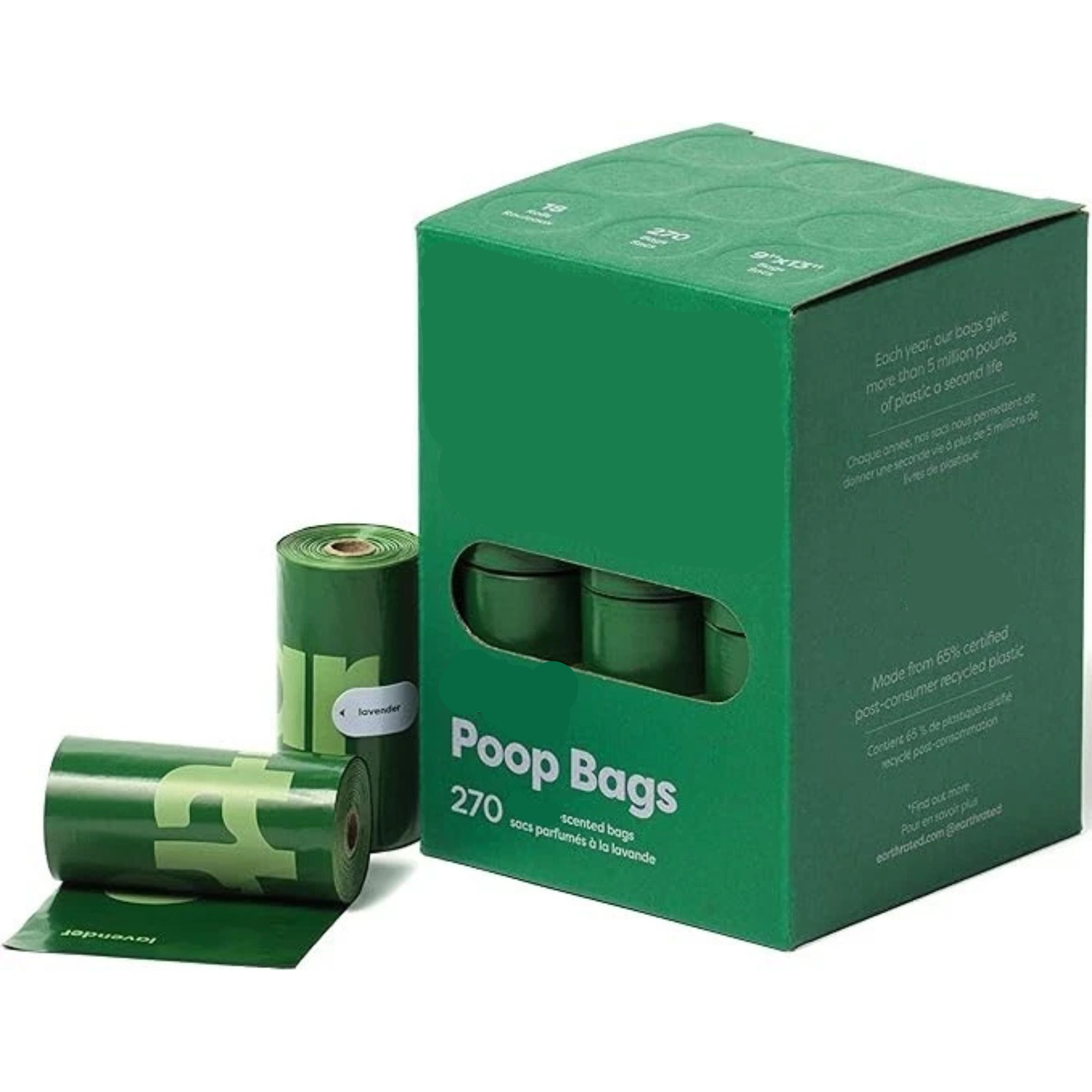 Dog Poop Bags – 300 Count Leak-Proof Lavender Scented Rolls for Easy Cleanups