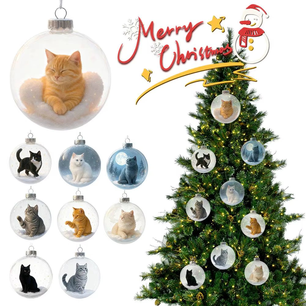 Cat Christmas ball ornament – photo 6