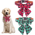 Christmas dog collar with bow tie – photo 2