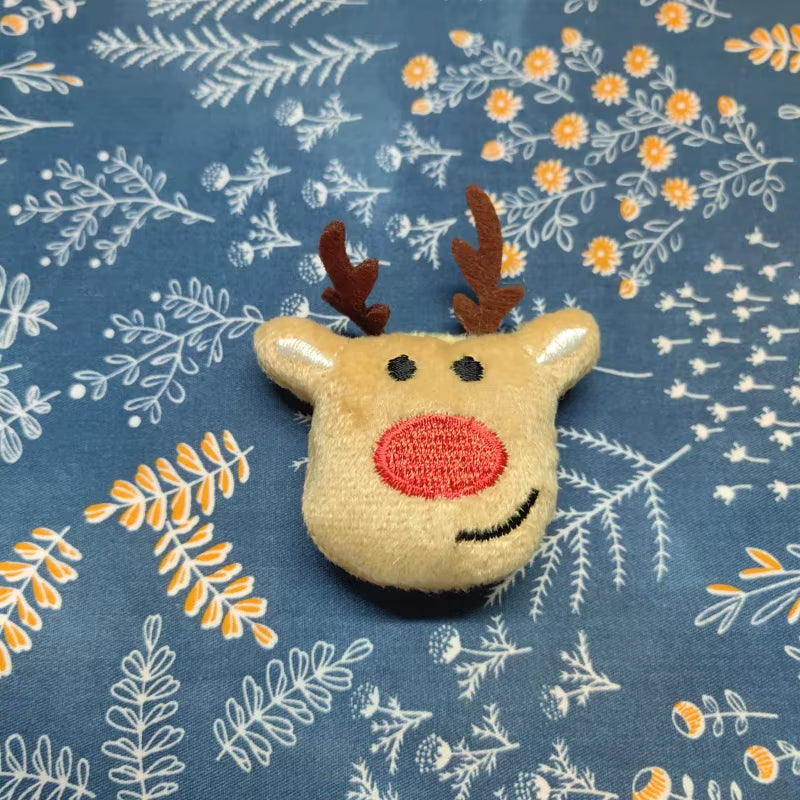 Christmas Theme Cat Toy with Catmint Kitten Plush Catnip Toy with Scent Cat Mini Catnip Chewing Toy Teeth Grinding Pet Supplies