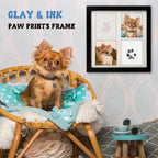 Diy Hand and Footprint Kit Ink Pads Photo Frame Handprint Paw Print Kit Dog Frame Pet Memorial Picture Frame with Pawprints Kit