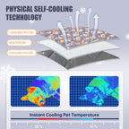 Pet Cooling Mat: Dog & Cat Summer Blanket - Portable & Reusable, Keeps Pets Cool Indoors & Outdoors