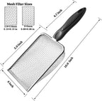 Stainless Steel Habitat & Litter Scoops – 2 Pack, Fine Mesh