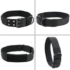 Wide Nylon Dog Collar with Metal Buckle – Neoprene Lined
