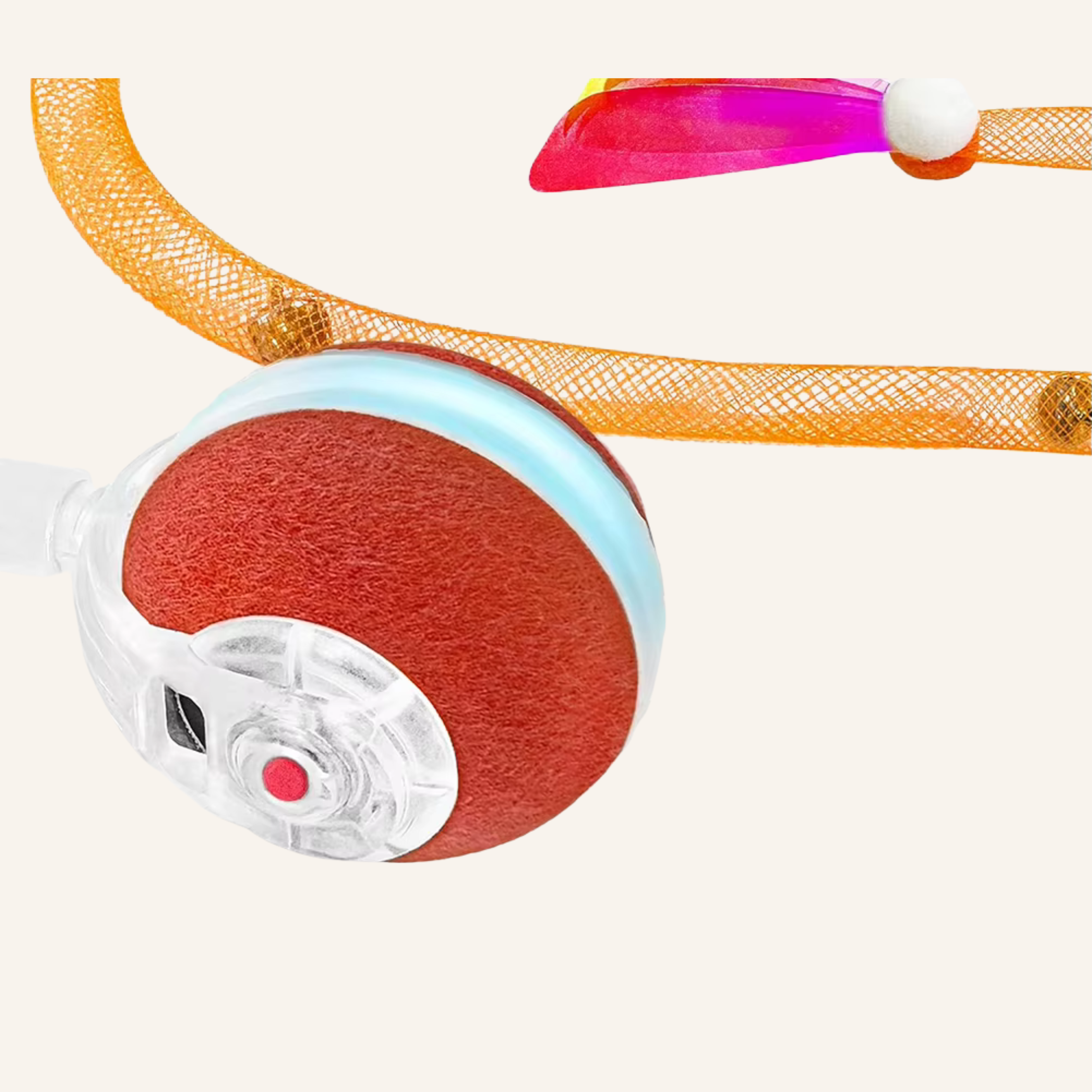 Motion-Activated Electric Cat Toy Ball – Rechargeable Interactive Pet Exercise Toy with Tail