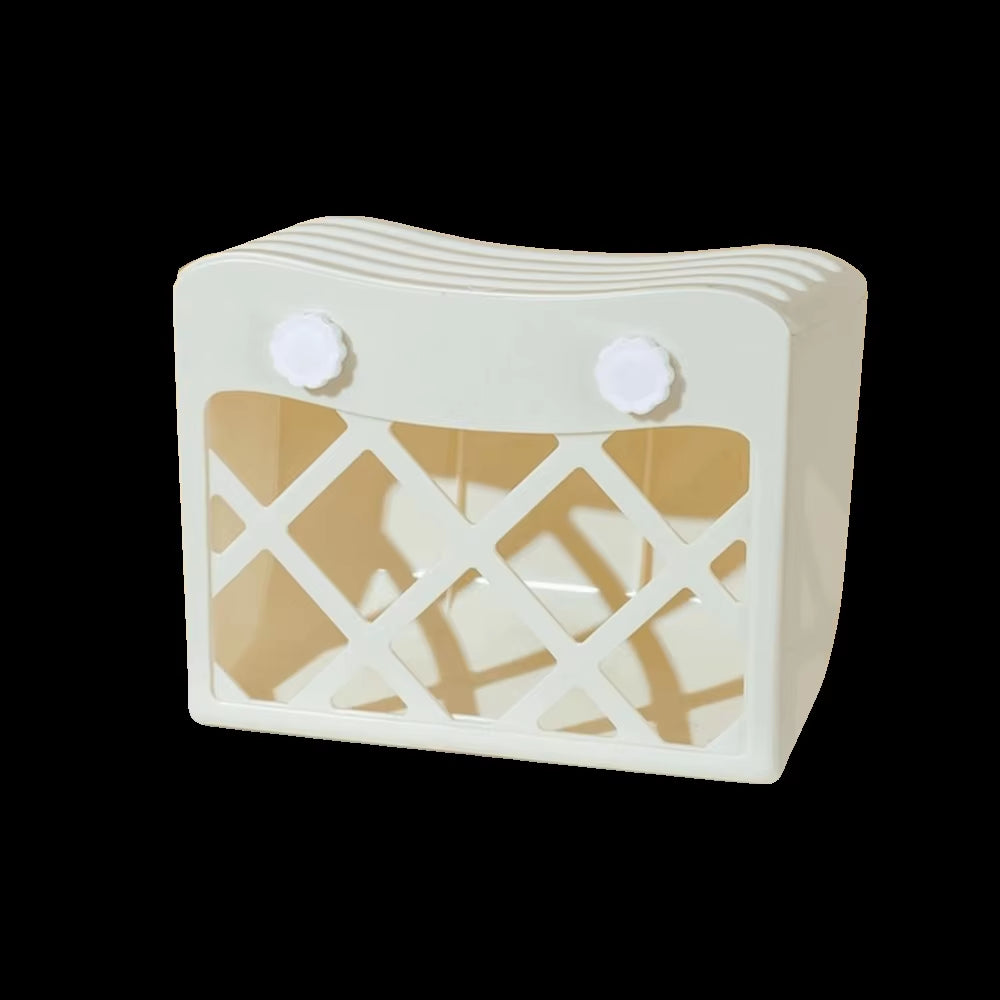 Hanging Rabbit Hay Feeder Anti-Tipping Large Capacity Rabbit Grass Rack with Lid Fixed Bunny Food Feeder Hamster Cage