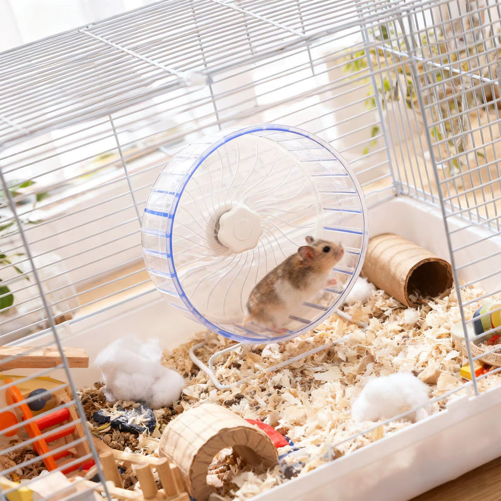 Silent Hamster Wheel Quiet Double Bearing Spinner Gerbil Small Animals Running Wheel for Mice Dwarf Animals Pets Cage