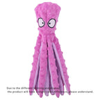 Dog Vocal Toys Octopus Non-Stuffed Soft Plush Toy Puppy Educational Teething Chew Toys Pet Supplies for Small Medium Dogs