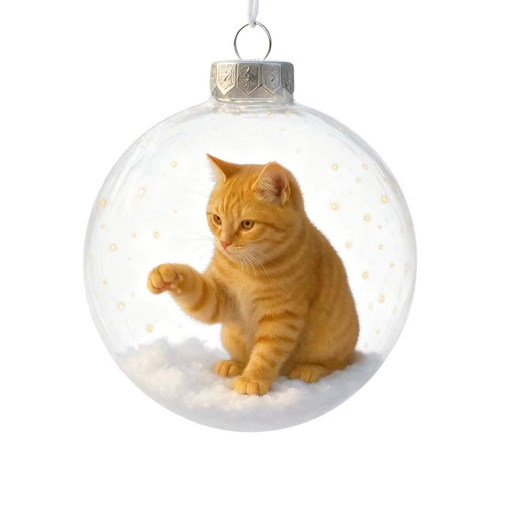 Cat Christmas ball ornament – photo 8