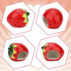 Ceramic Hamster Hideout House – Red Strawberry