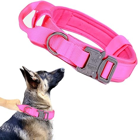 Tactical Dog Collar and Leash Set – Adjustable Military-Style Training Collar for Medium & Large Dogs