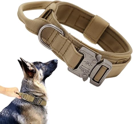 Tactical Dog Collar and Leash Set – Adjustable Military-Style Training Collar for Medium & Large Dogs