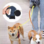 Dual Retractable Dog Leash with LED Light & Bag Holder – 10 ft