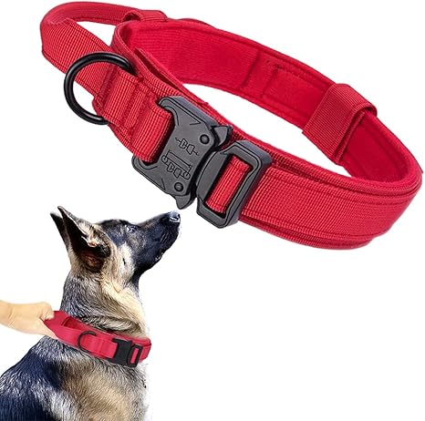Tactical Dog Collar and Leash Set – Adjustable Military-Style Training Collar for Medium & Large Dogs