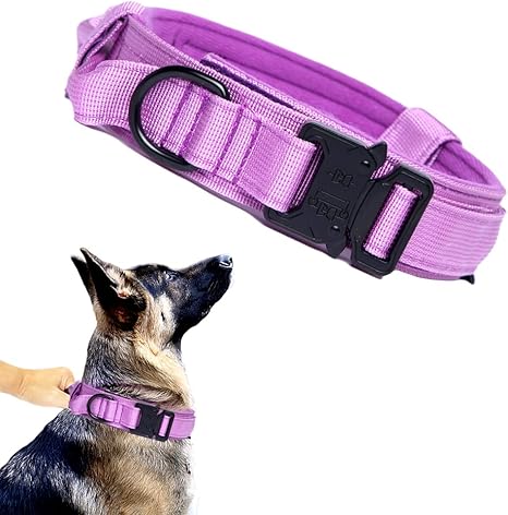 Tactical Dog Collar and Leash Set – Adjustable Military-Style Training Collar for Medium & Large Dogs