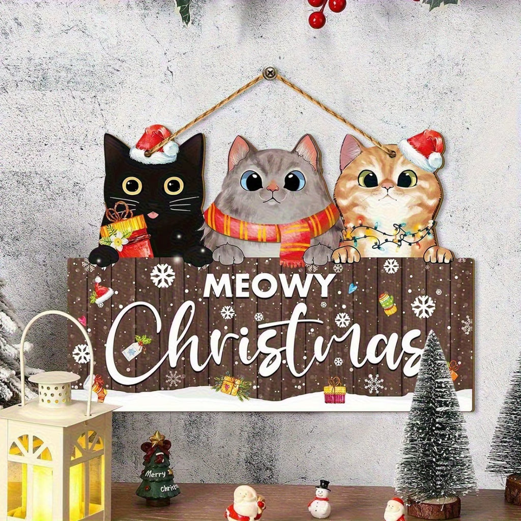 Wooden cat Christmas ornament – photo 4