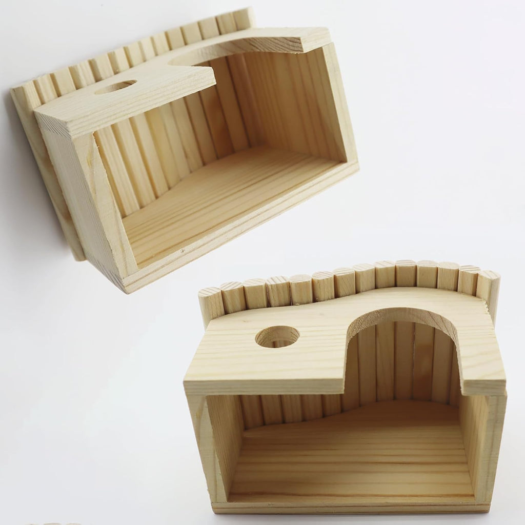 Wooden Hamster & Gerbil Hideout House – Forest Style