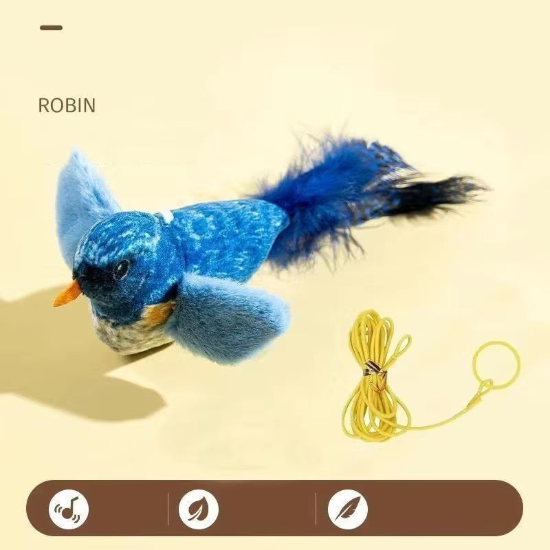 Chirping bird cat toy