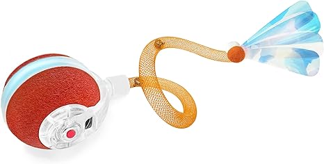 Motion-Activated Electric Cat Toy Ball – Rechargeable Interactive Pet Exercise Toy with Tail