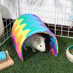 Foldable Guinea Pig Tunnel & Hideout – Rainbow Wave