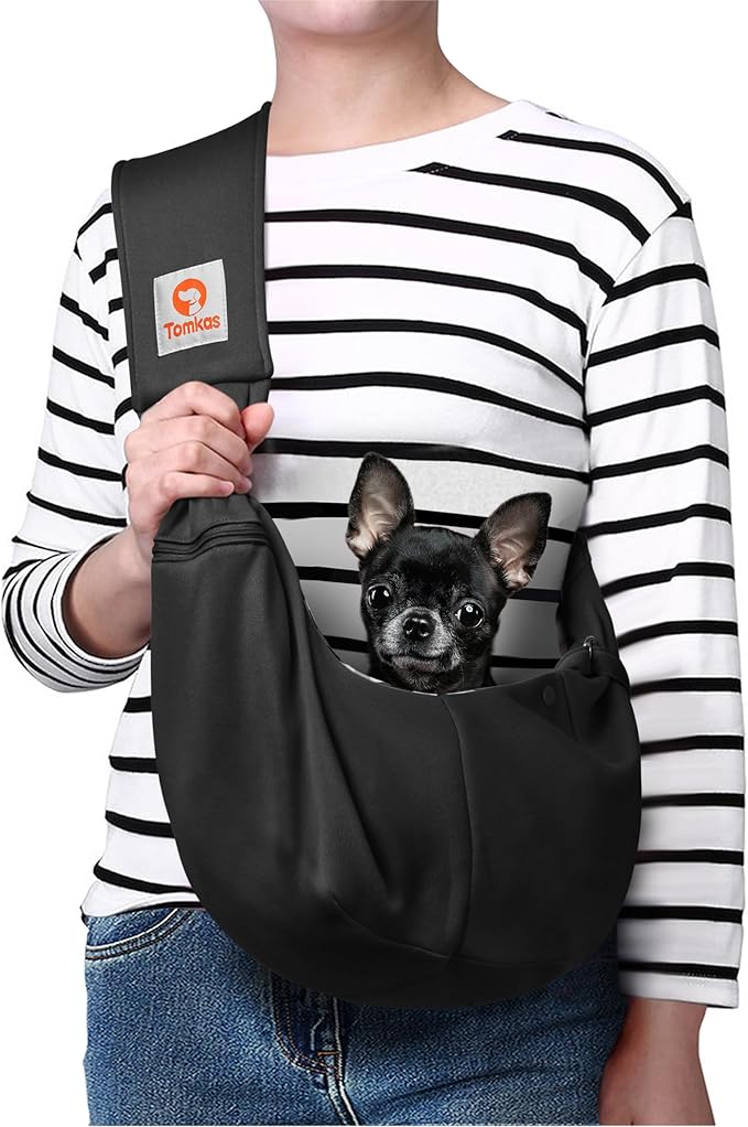 Pet Sling Carrier for Small Dogs and Cats – Hands-Free Travel Shoulder Bag with Safety Belt