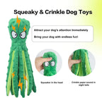 Dog Vocal Toys Octopus Non-Stuffed Soft Plush Toy Puppy Educational Teething Chew Toys Pet Supplies for Small Medium Dogs