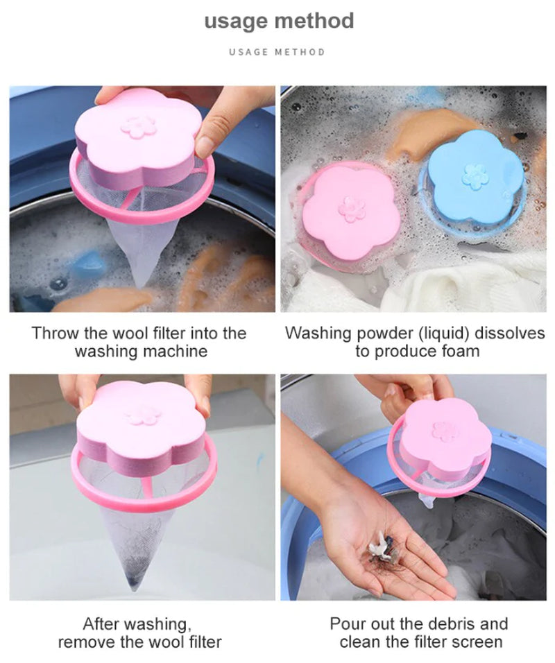 Pet hair catcher for washing machine