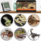 Digital Refrigerator Freezer Fridge Thermometer with Extra Sensor Reptile Thermometer Indoor Hygrometer Max and Min Remember Black ZZ20