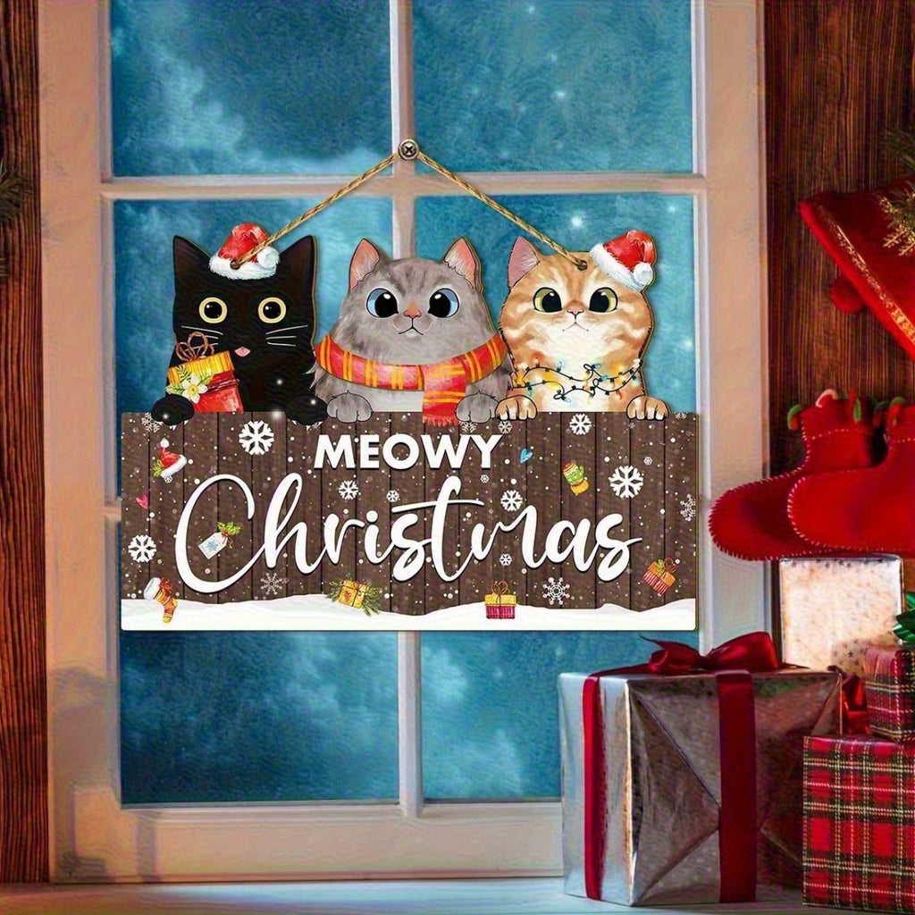 Wooden cat Christmas ornament – photo 5