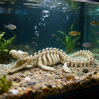 Dinosaur skeleton fish tank decoration