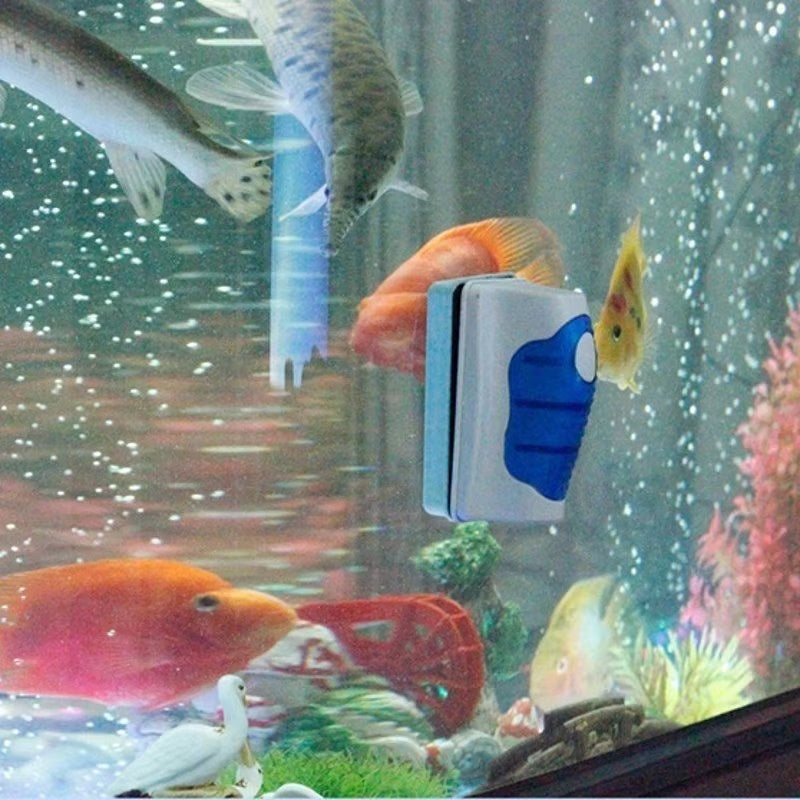 Fish Tank Glass Scraper Cleaner Floating Aquarium Cleaner Super Magnetic Clean Brush Aquarium