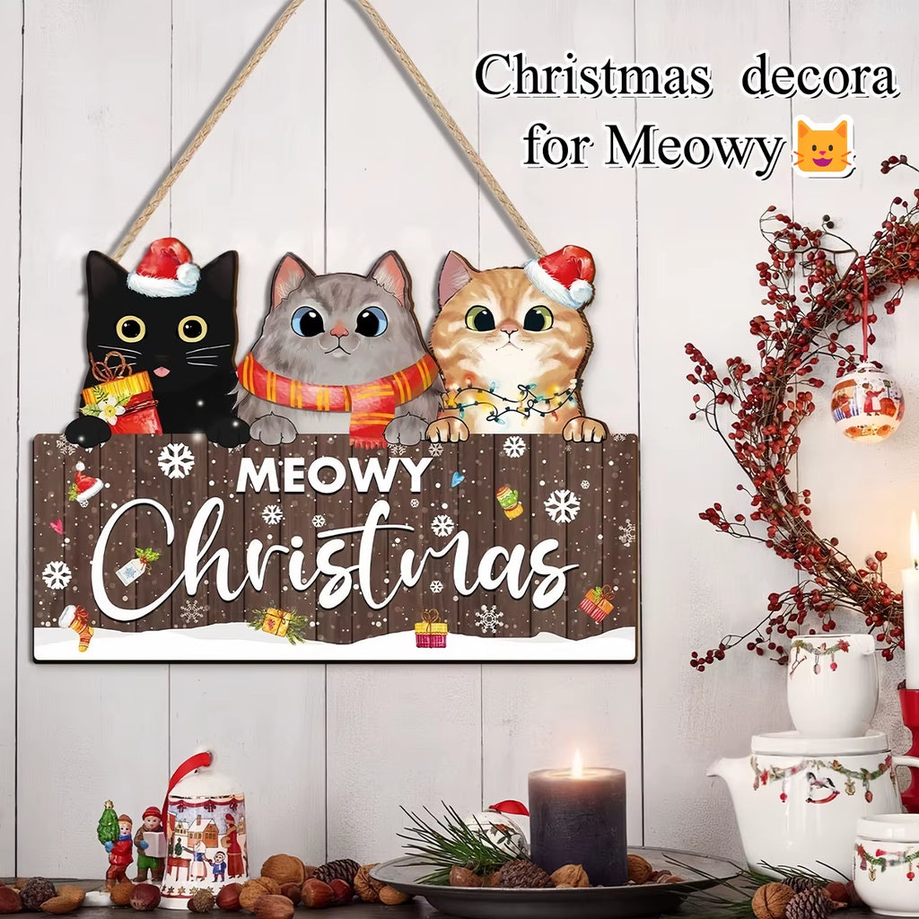 Wooden cat Christmas ornament – photo 2